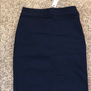 NWT The Limited pencil skirt-Navy-0